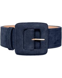 BeltBe - Suede Square Buckle Belt - Lyst