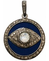 Heather Hawkins Jewelry - Evil Eye Enamel Diamond Oxidized Sterling Pendant Charm - Lyst