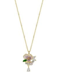 Spero London - Pansy Floral Necklace - Lyst