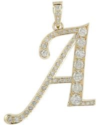 Artisan - Diamond Initial “A” Pendant - Lyst