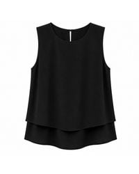 Nuvv Collection - Ivory Layered Sleeveless Blouse - Lyst