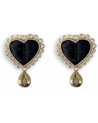 VETKA - Heart Drop Earrings -Heart Of Night - Lyst