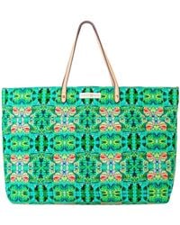 Evelyn & Kate - Hair Girl Tea Party Classic Canvas Tote With Leather Straps - Lyst