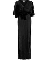 Why Mary - Aphrodite Sheer Lurex Maxi Dress - Lyst