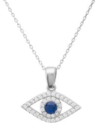 LÁTELITA London - Evil Eye Elliptical Necklace Blue Silver - Lyst