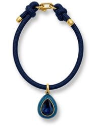Michael Nash Jewelry - Lena Sapphire Resin And Sapphire Crystal Pear Drop Necklace - Lyst
