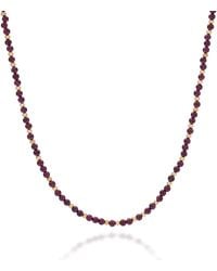 Nellou Jewellery - Jewel Bead January Birthstone Necklace Plated Sterling - Lyst