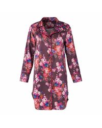 Oh!Zuza - Lullaby Silk Nightshirt With Collar - Lyst