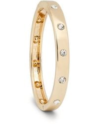 Saachi - Studded Hinged Bangle Bracelet - Lyst