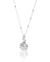 Kasun - Entwined White Fresh Water Pearl Necklace – Silver - Lyst