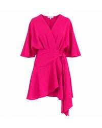 Noria Anis - Fiorella Mini Wrap Dress - Lyst