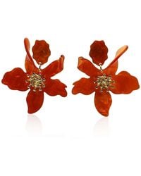 Michael Nash Jewelry - Aurelia Fuschia Floral Resin Drop Earrings - Lyst