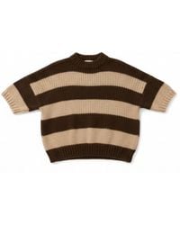 LAtelier London - Striped Short Sleeve Jumper - Lyst