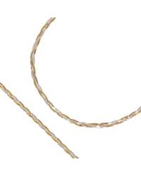 Spero London - Rose Rose & Spiral Sterling Flat Necklace & Bracelet Set - Lyst