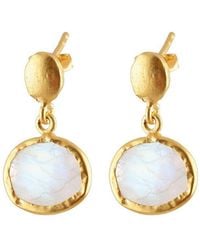 Opium Jewels - Golden Nugget Oval Studs - Lyst