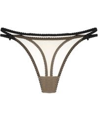 Perilla Lingerie - Neutrals Caffe Latte Thongs - Lyst