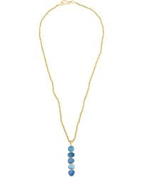 Opium Jewels - Australian Opal Wand Necklace With Woven Thread - Lyst