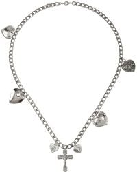 Caramel Vintage Jewellery - Vintage Plated Cross Amour Necklace - Lyst