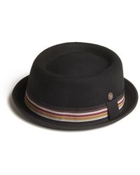 Dasmarca Hats - Leo Carbon Felt Skimpy Brim Short Brim Rude Boy Mod Style Porkpie Hat - Lyst