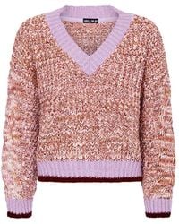 Cara & The Sky - Amy V-neck Cable Jumper - Lyst