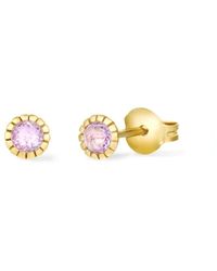 Dinny Hall - Amethyst Chequerboard Stud Earrings - Lyst