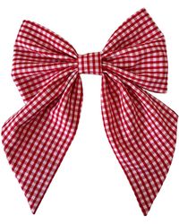 Sylk - Gingham Hair Bow Clip - Lyst