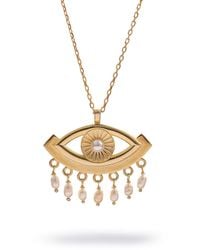 Ebru Jewelry - Cleopatra's Mystic Pearl Eye Necklace - Lyst