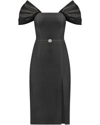Tia Dorraine - Mirage Crystal Ornament Midi Dress - Lyst