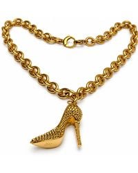 Jagged Halo Jewelry - I'M Bad Stiletto Heel Chunky Chain Necklace Stainless Steel Plated - Lyst