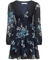 Urban Touch - Floral Print Long Sleeve Smock Dress - Lyst
