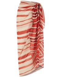 Lilamie - Aruba Chiffon Side Tie Summer Pareo Skirt - Lyst