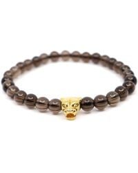 Shar Oke - Smoky Quartz & Leopard Bracelet - Lyst
