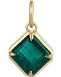 Artisan - Emerald Square Solitaire Pendant - Lyst