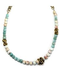 Rachel Nathan - Amazonite & Aqua Terra & Indian Brass Necklace - Lyst