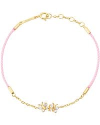 BLOOMTINE | Earth Angel HQ - Enchanting Flutterfly Vermeil Butterfly Silk Cord Thread Bracelet - Lyst