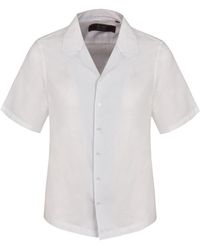 DAVID WEJ - Hugo Linen Cuban Collar Shirt - Lyst