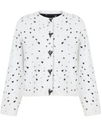 Nocturne - Printed Knit Cardigan - Lyst