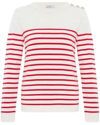 Peraluna - Audrey 100% Organic Cotton Stripe Pullover In Ecru/ - Lyst