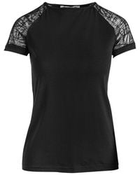 Conquista - Top With Voile Sleeves - Lyst