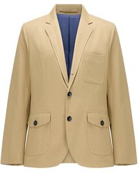 Guards London - Neutrals Branford Lightweight Tailored Cotton Blazer - Lyst