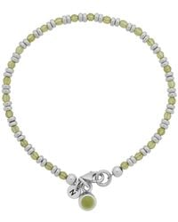 Nellou Jewellery - Linear August Birthstone Bracelet Peridot Sterling - Lyst