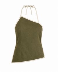 Luroq London - Faux Suede Halter Top - Lyst