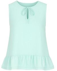 Conquista - Light Double Frill Detail Top - Lyst