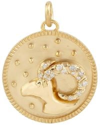 Artisan - 14K Diamond Aries Zodiac Pendant - Lyst