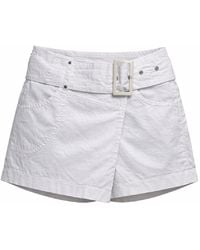 Conquista - High-Waist Wrap-Style Shorts With Belt Detail - Lyst
