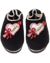 Laines London - Flatform Cloud Slippers With Fucking Fabulous Hearts Brooches - Lyst