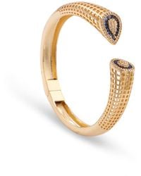 Saachi - Crystal Bangle Metal Bracelet - Lyst