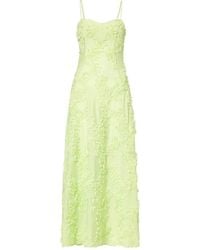 Amy Lynn - Sofia Chartreuse Semi Sheer Floral Maxi Dress - Lyst