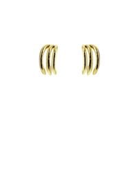 VicStoneNYC Fine Jewelry - Three-Layer Line Solid Huggie Earrings - Lyst