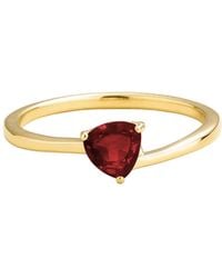 Juvetti - Trillion Ruby Solitaire Ring - Lyst